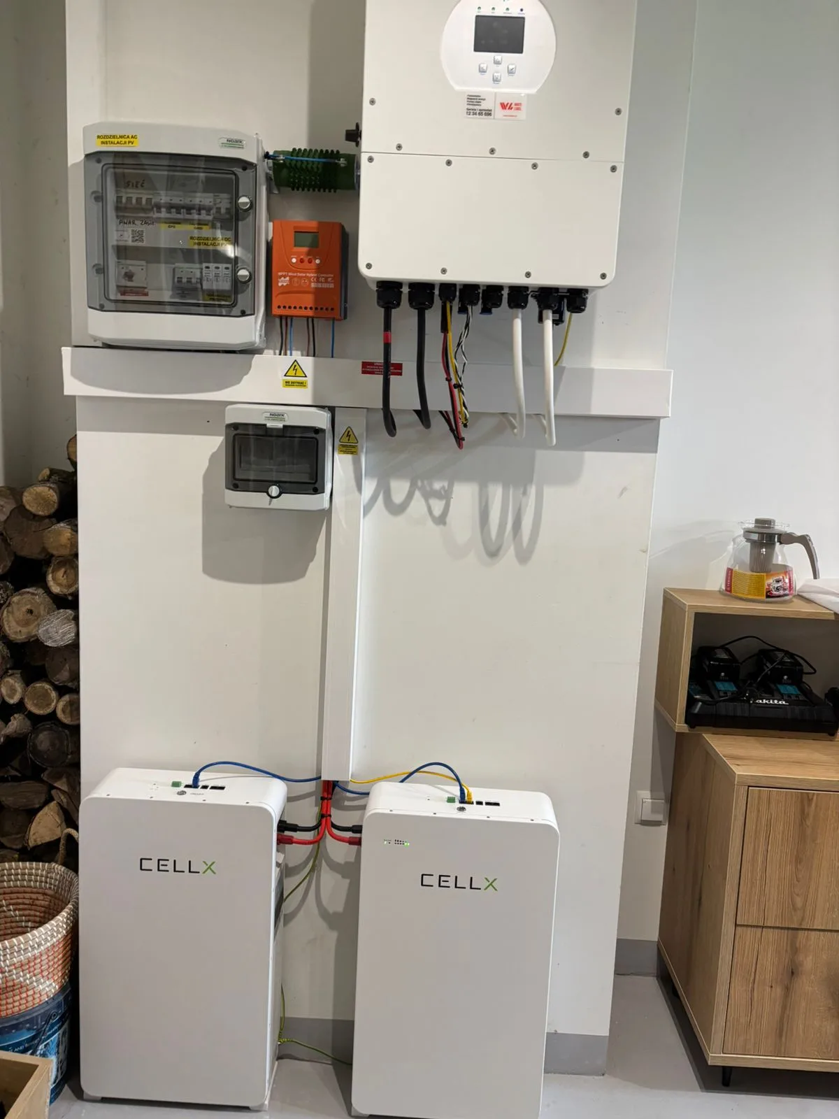Realizacja – magazyn energii CellX Home 5 – instalacja w domu